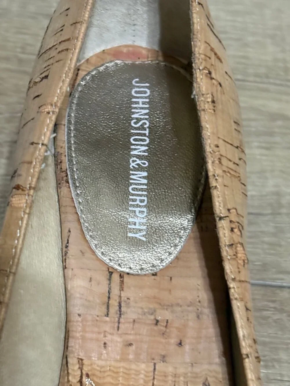 Johnston & Murphy Wedge Sandals Size 6.5 Cork